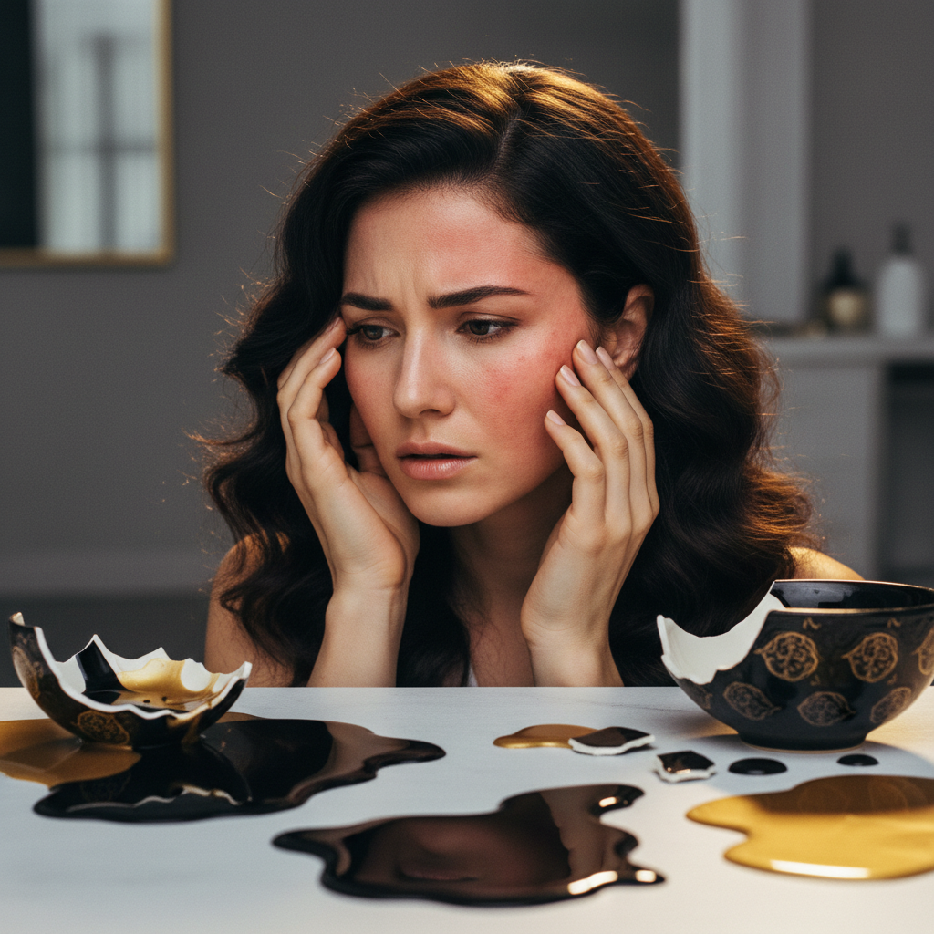 Dermatologist evaluating a client scalp showing symptoms of an Allergic Reaction to Hair Dye