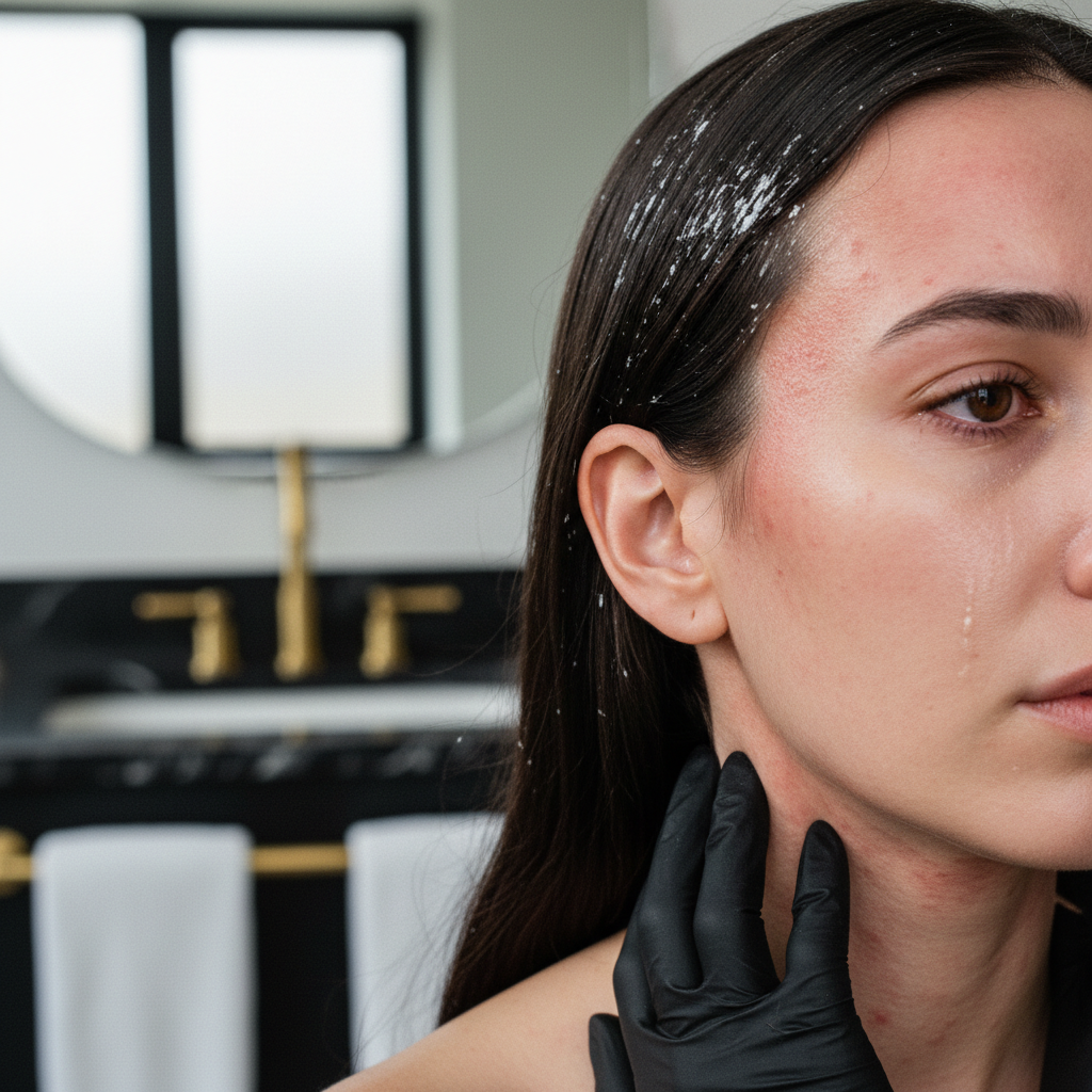 Signs and symptoms to look for in the context of Allergic Reaction to Hair Dye