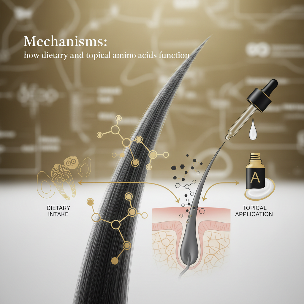 Mechanisms: how dietary and topical amino acids function in the context of The Role of Amino Acids in Hair Health