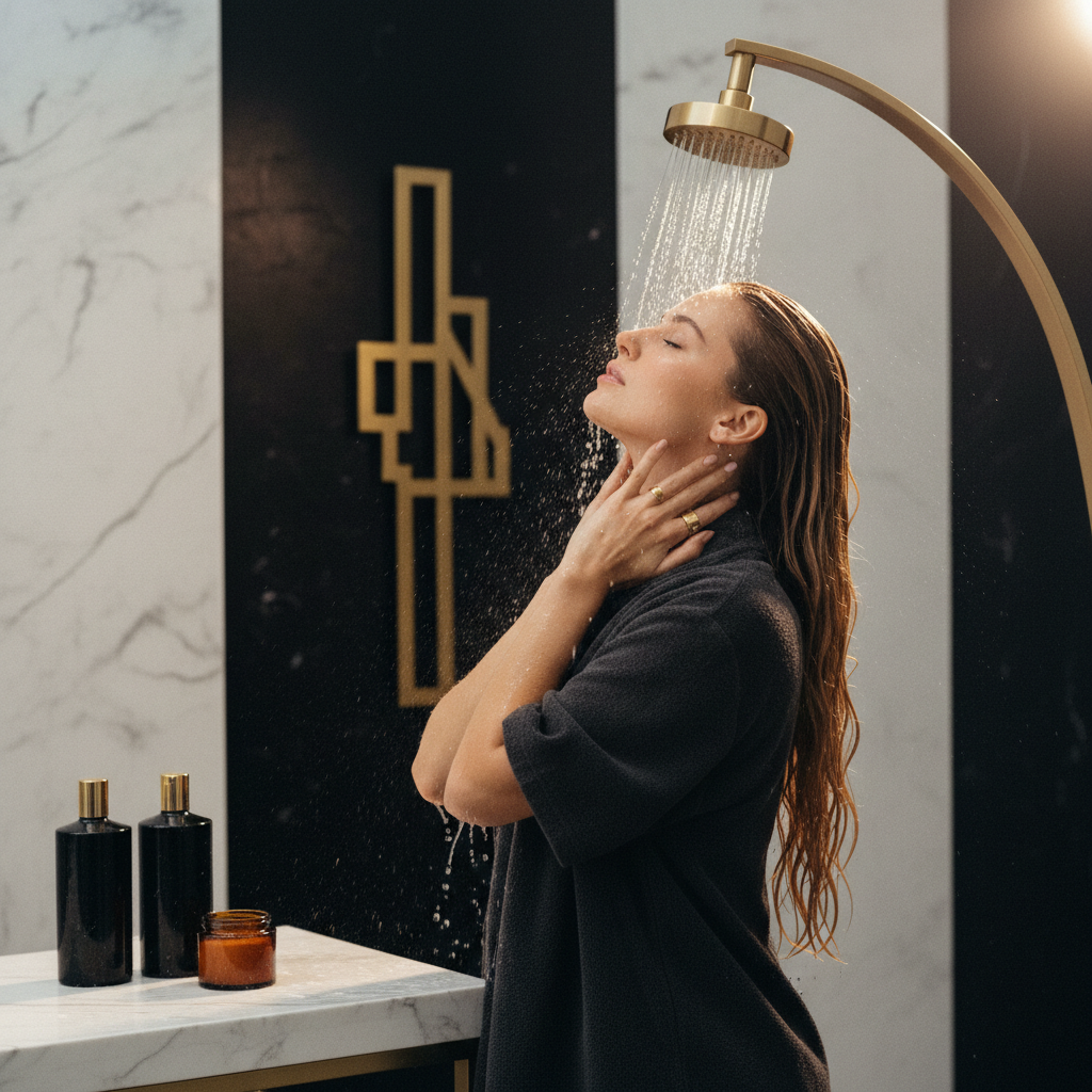 Hands lathering shampoo into scalp during one of the best hair washing routines