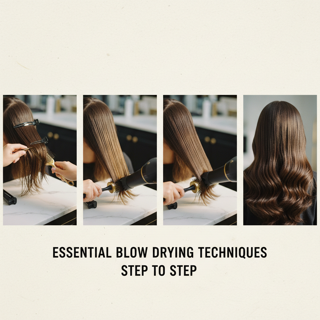 Essential blow drying techniques step by step in the context of Blow Drying Techniques