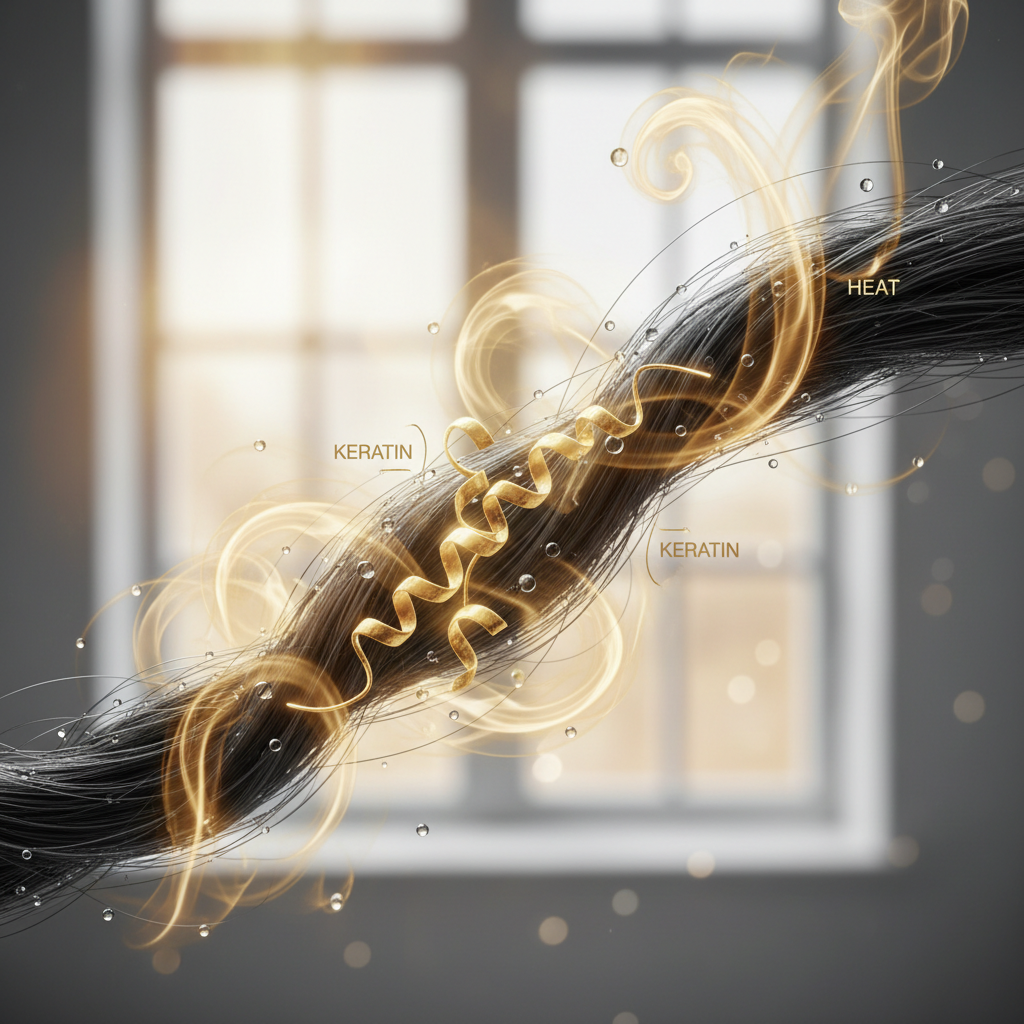The biological mechanism: heat, water, and keratin in the context of Blow-Drying Techniques and Fibre Health