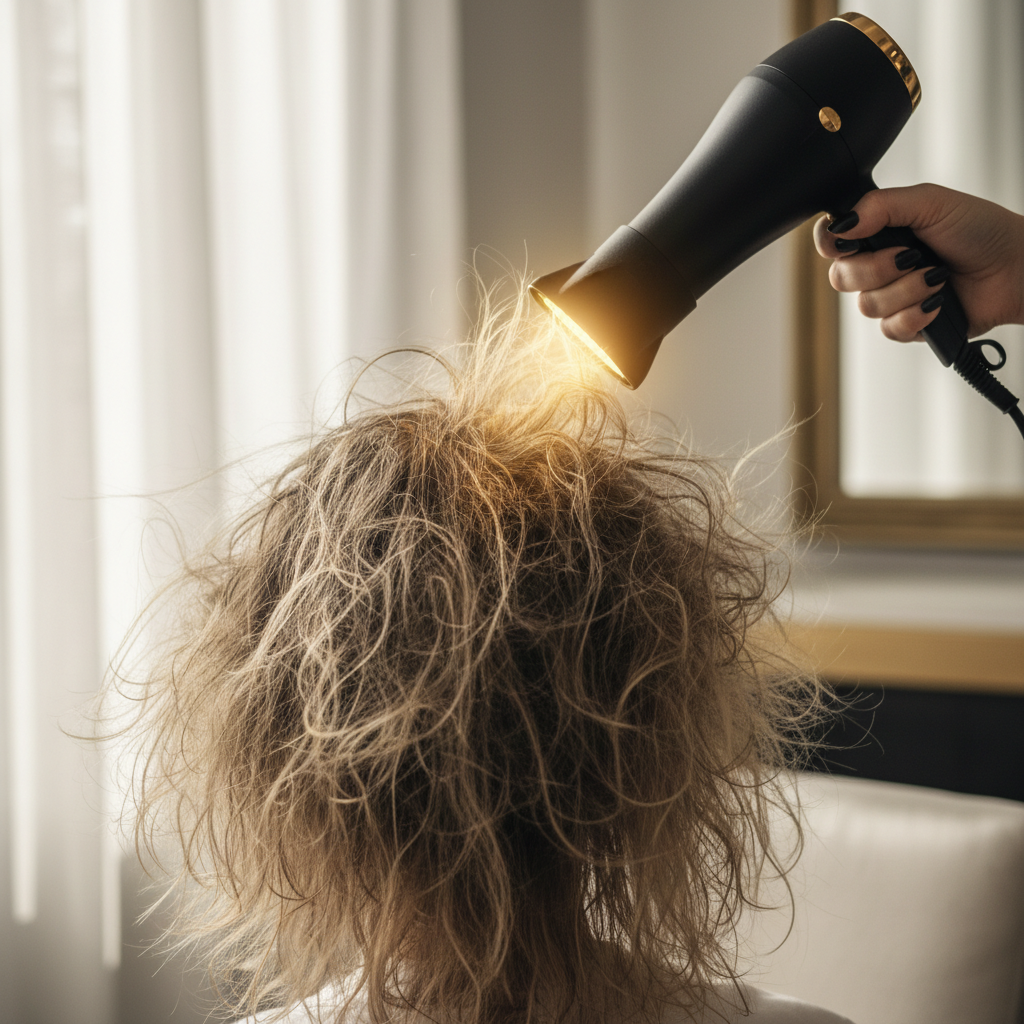 What the evidence does not show in the context of Blow Drying Techniques for Hair Health