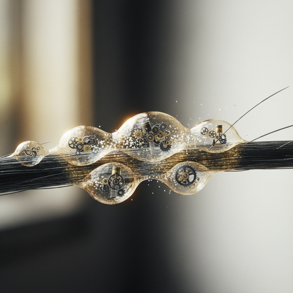 The mechanical mechanism of bubble formation in the context of Bubble Hair Deformity Explained