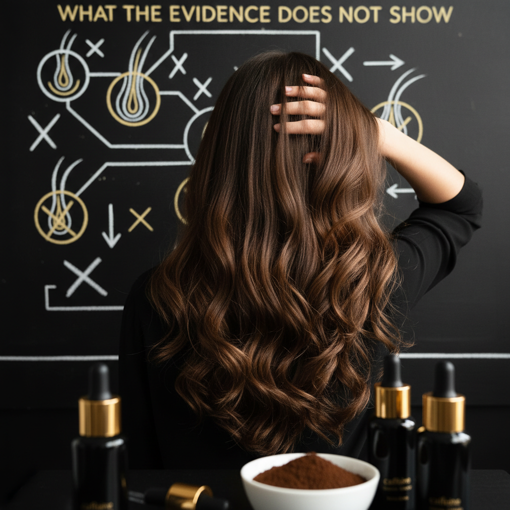 What the evidence does not show in the context of Caffeine Shampoos and Follicle Health