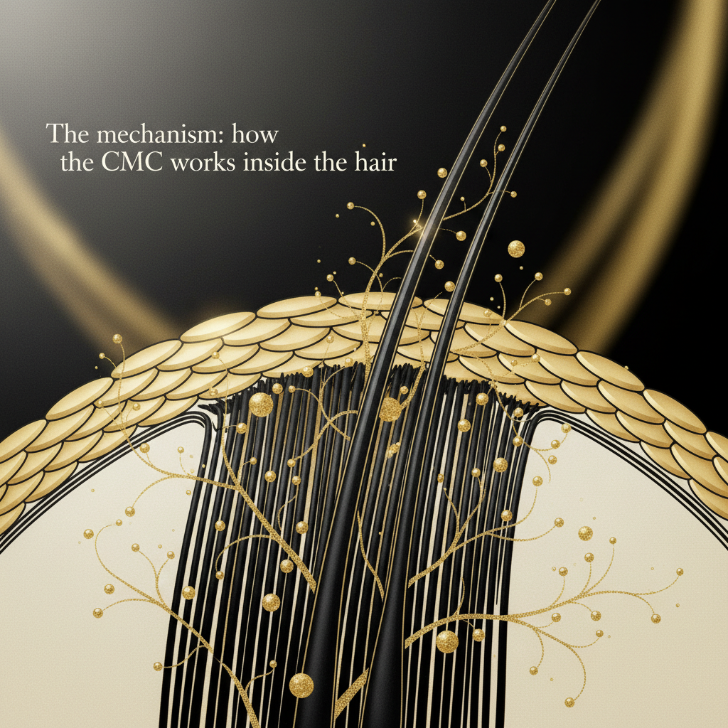 The mechanism: how the CMC works inside the hair in the context of The Cell Membrane Complex in Hair Care