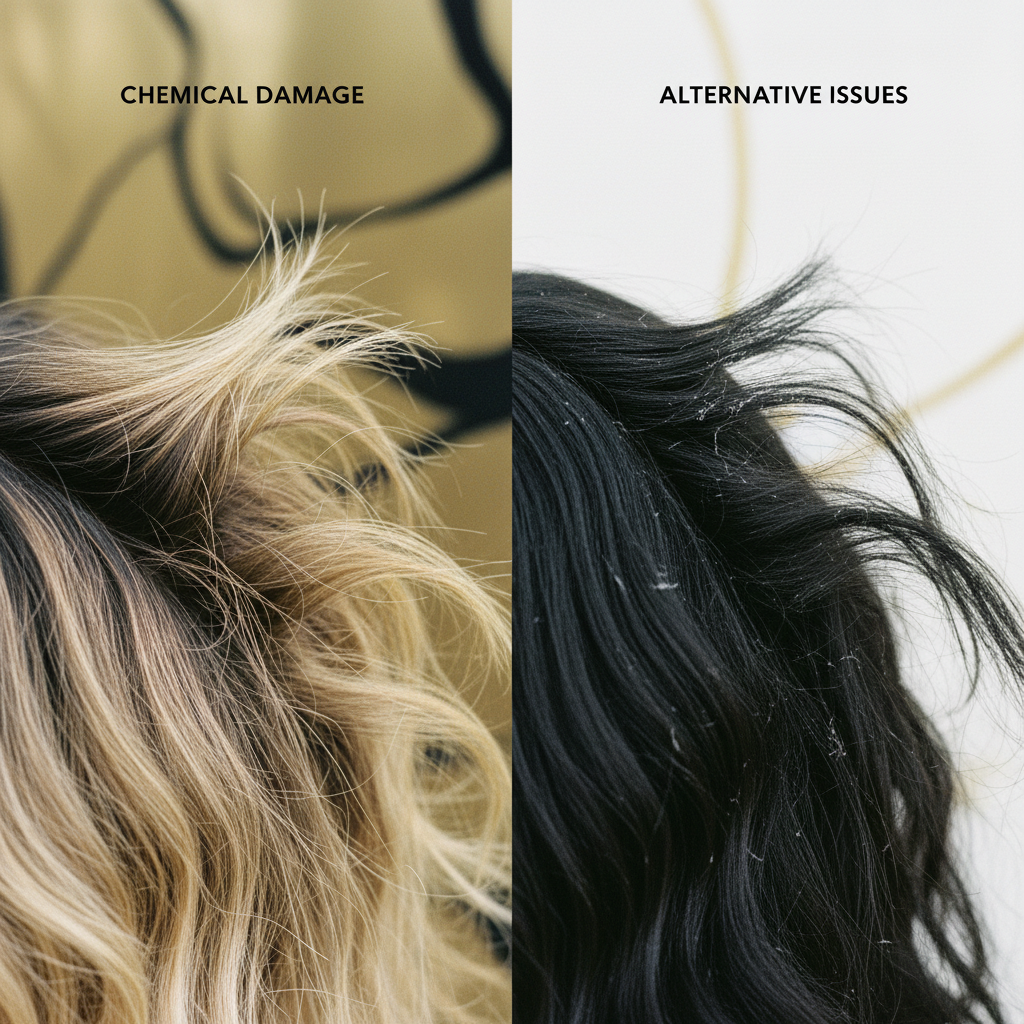Signs of chemical damage versus alternative issues in the context of Chemical Damage and Hair Recovery