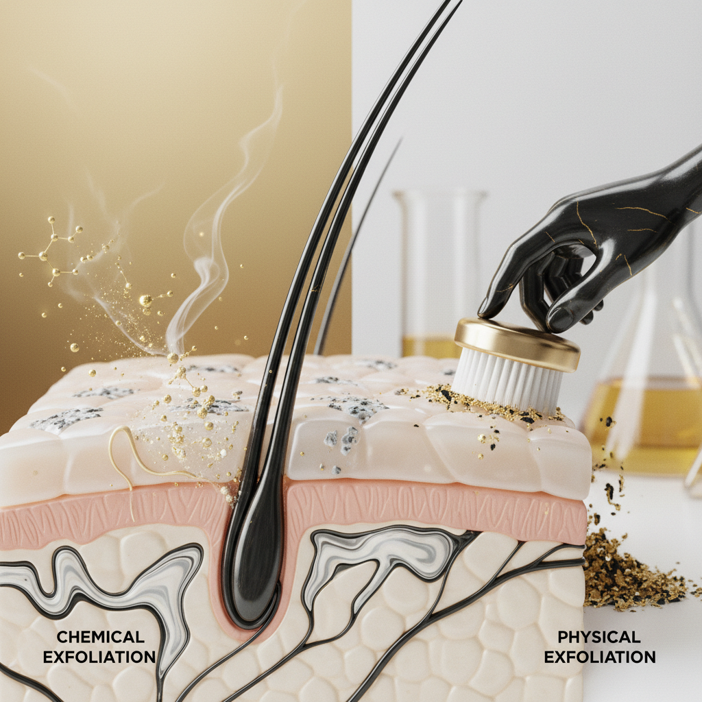 Understanding the mechanisms of exfoliation in the context of Chemical vs Physical Scalp Exfoliation