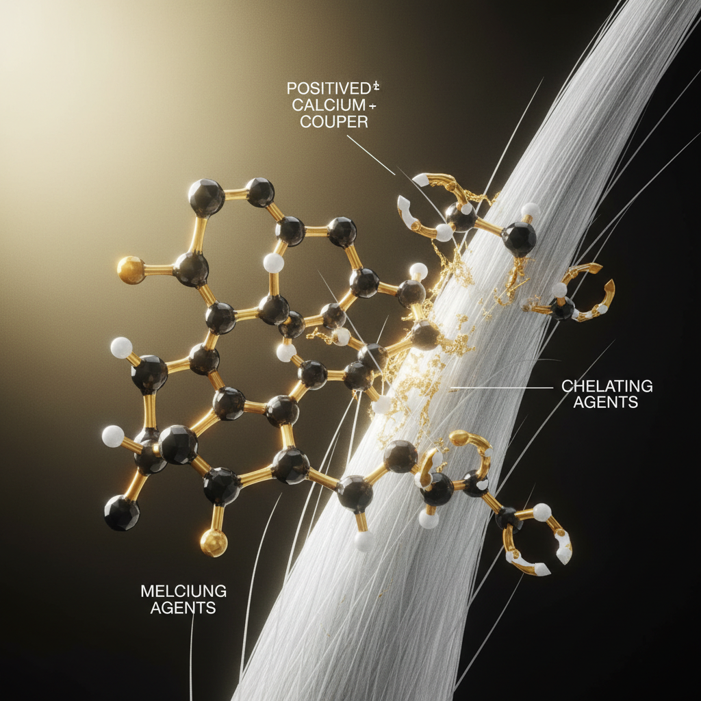 How chelating works at the molecular level in the context of Clarifying vs Chelating Shampoo