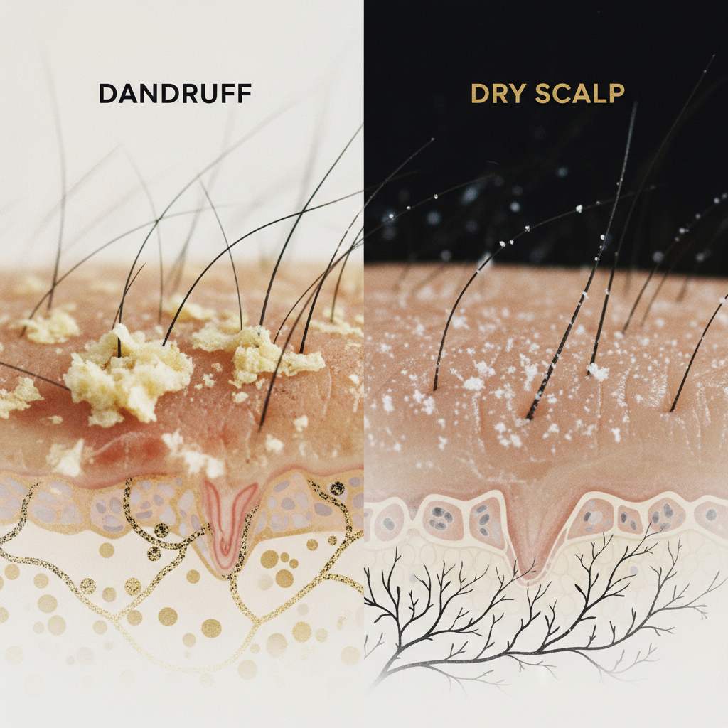 The biological mechanisms behind each condition in the context of Dandruff vs Dry Scalp Explained