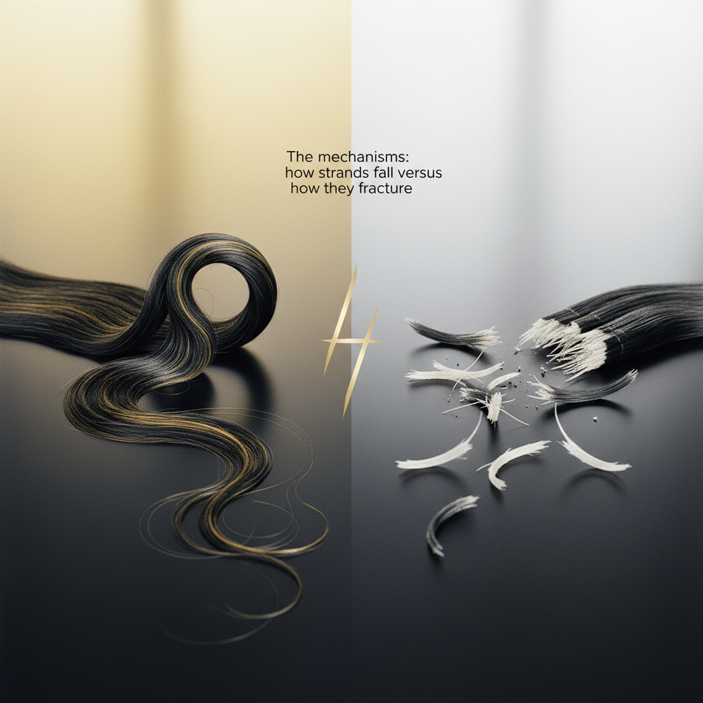 The mechanisms: how strands fall versus how they fracture in the context of Difference Between Hair Breakage and Hair Shedding
