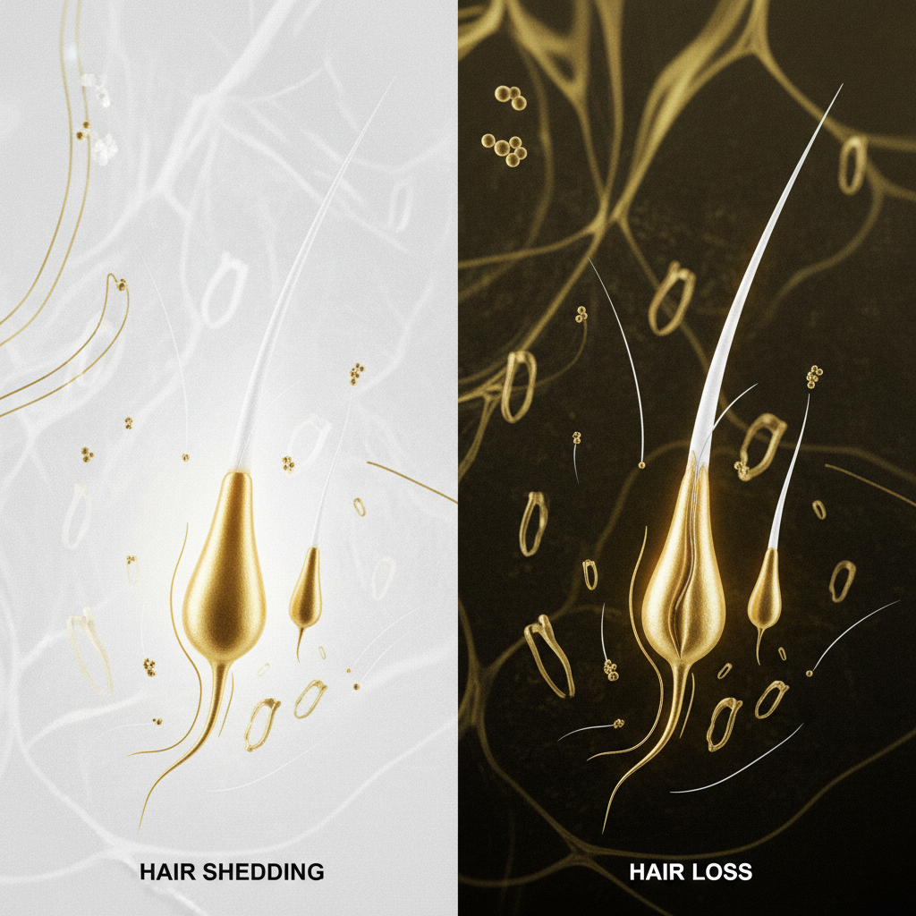 The biological mechanisms behind each condition in the context of Differences Between Hair Shedding and Hair Loss