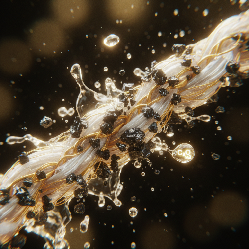 The biological and chemical mechanism in the context of The Effects of Hard Water on Hair
