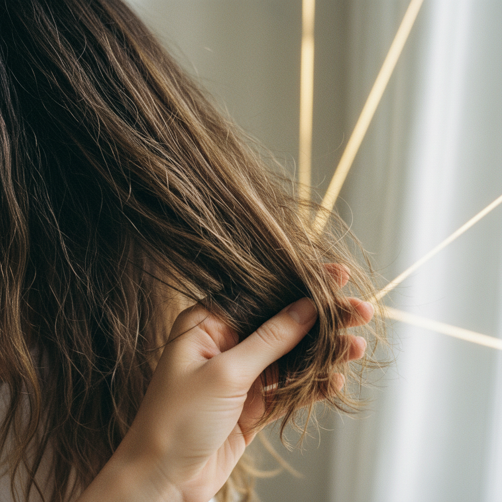Visible and tactile signs of cuticle damage in the context of Effects of Heat Damage on Hair Cuticles