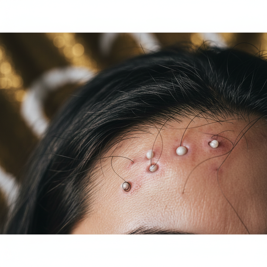 Signs and symptoms of blocked follicles in the context of Follicular Congestion