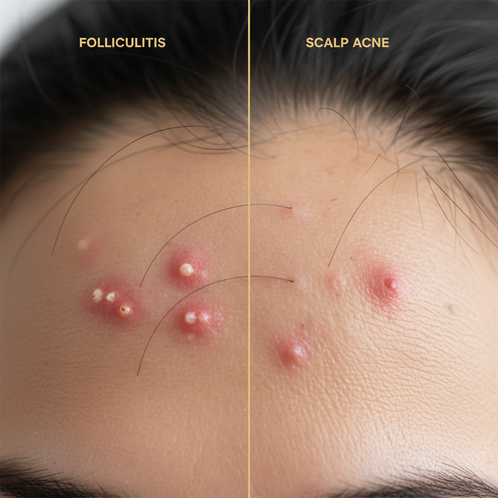 Identifying the signs: clinical differences you can spot in the context of Folliculitis vs Scalp Acne