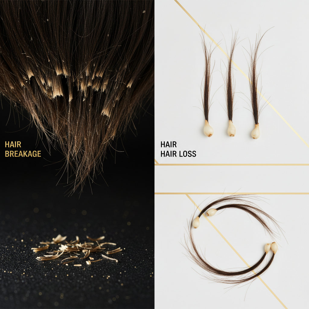 Signs to look for: how to tell the difference in the context of Hair Breakage vs Hair Loss