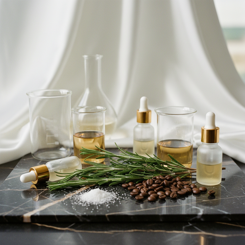 Scalp actives: rosemary, caffeine, and niacinamide in the context of Hair Care Ingredients Explained