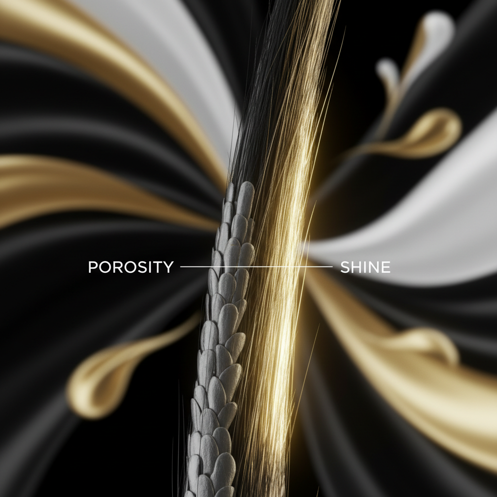 How the cuticle controls porosity and shine in the context of The Hair Cuticle Explained