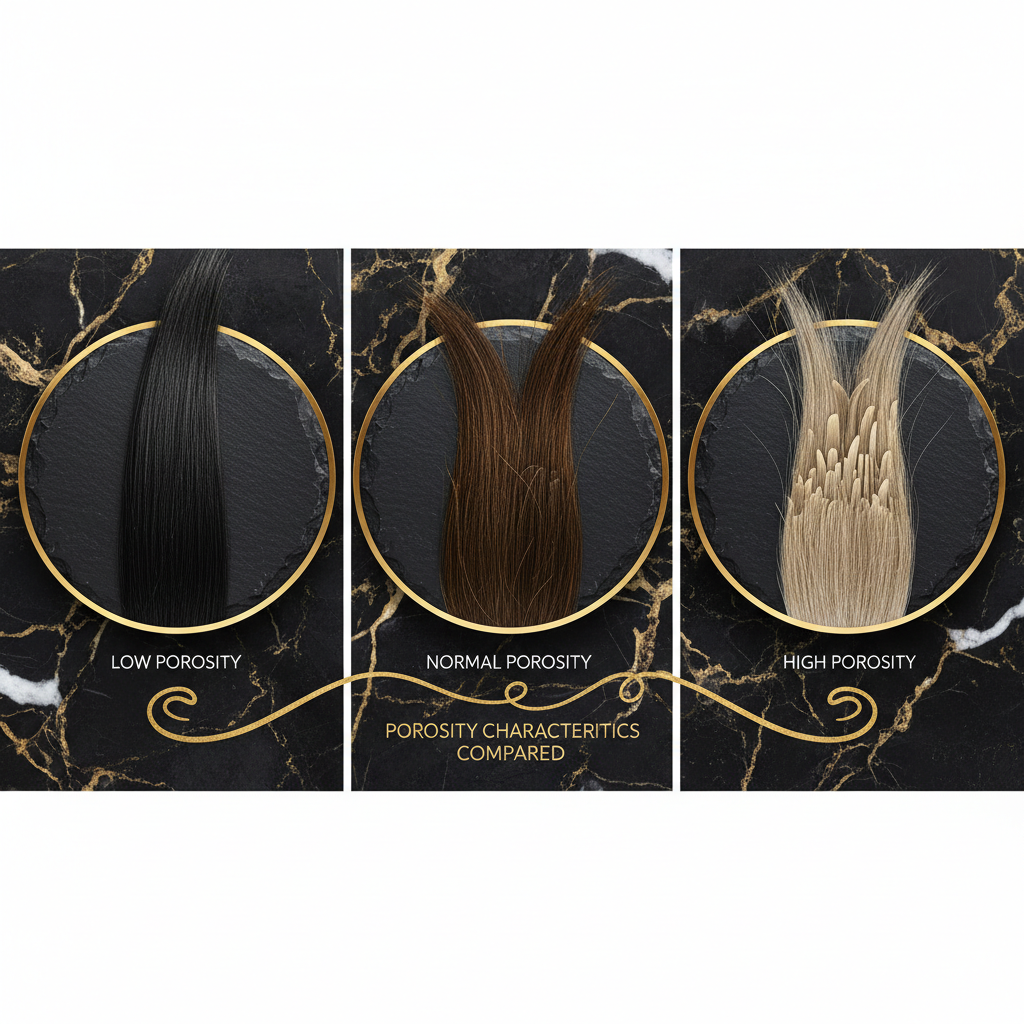 Porosity characteristics compared in the context of Hair Cuticle Porosity