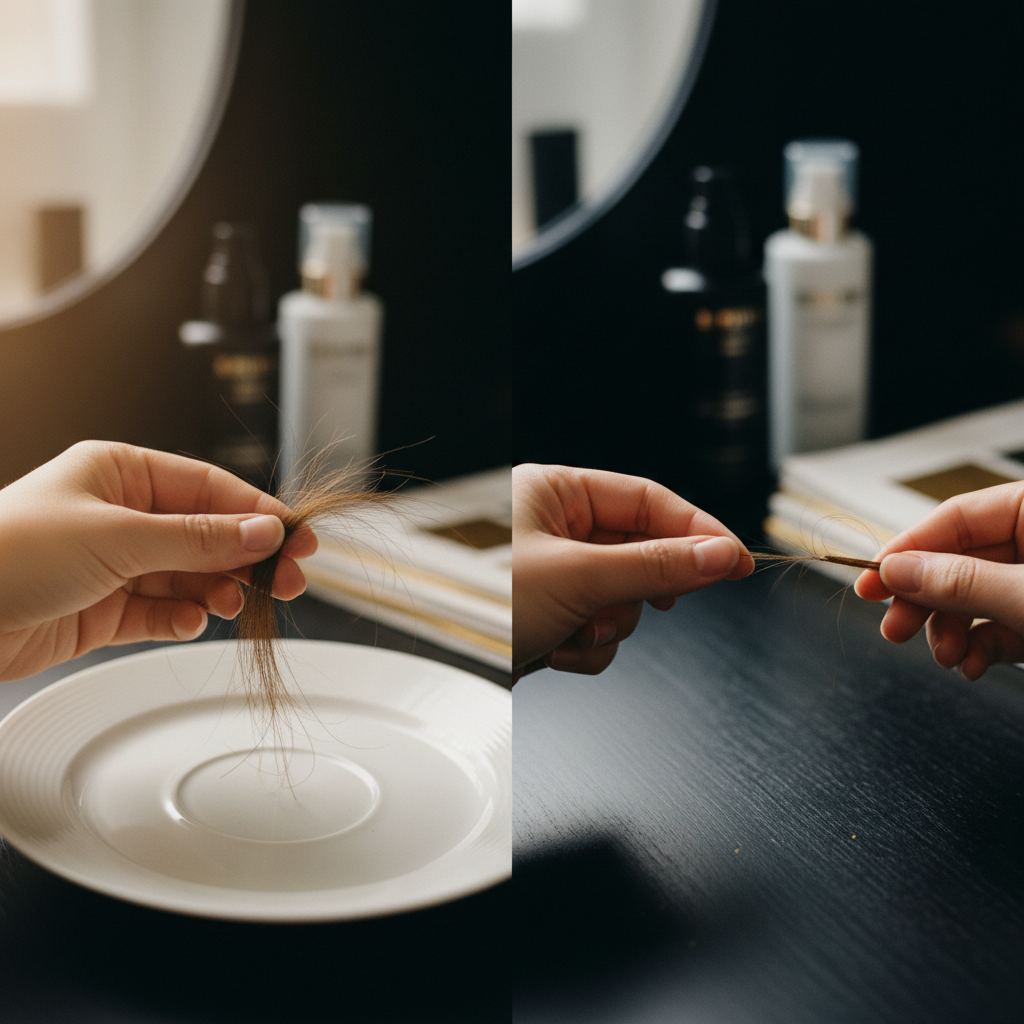 How to tell the difference: tests you can do at home in the context of Hair Loss vs Hair Breakage
