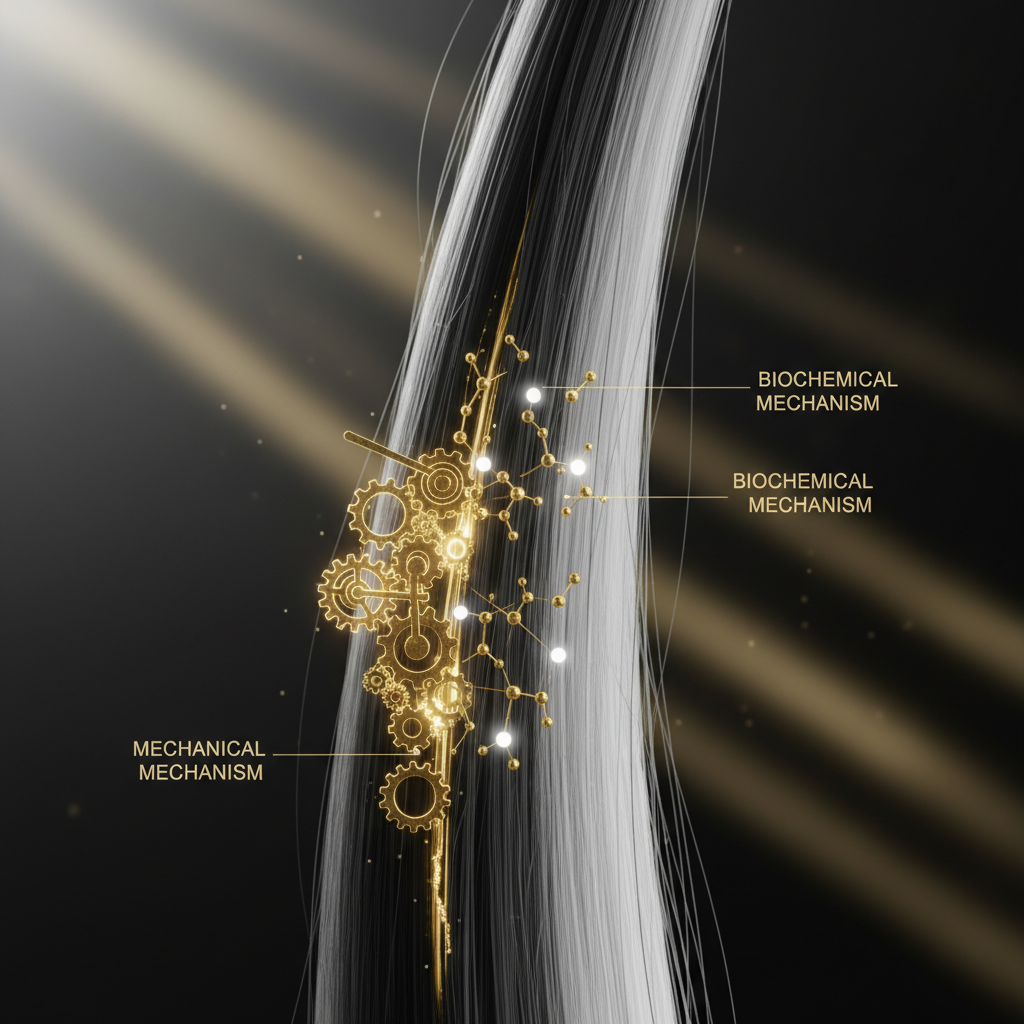 The mechanical and biochemical mechanism in the context of Hair Porosity and Protein Structure