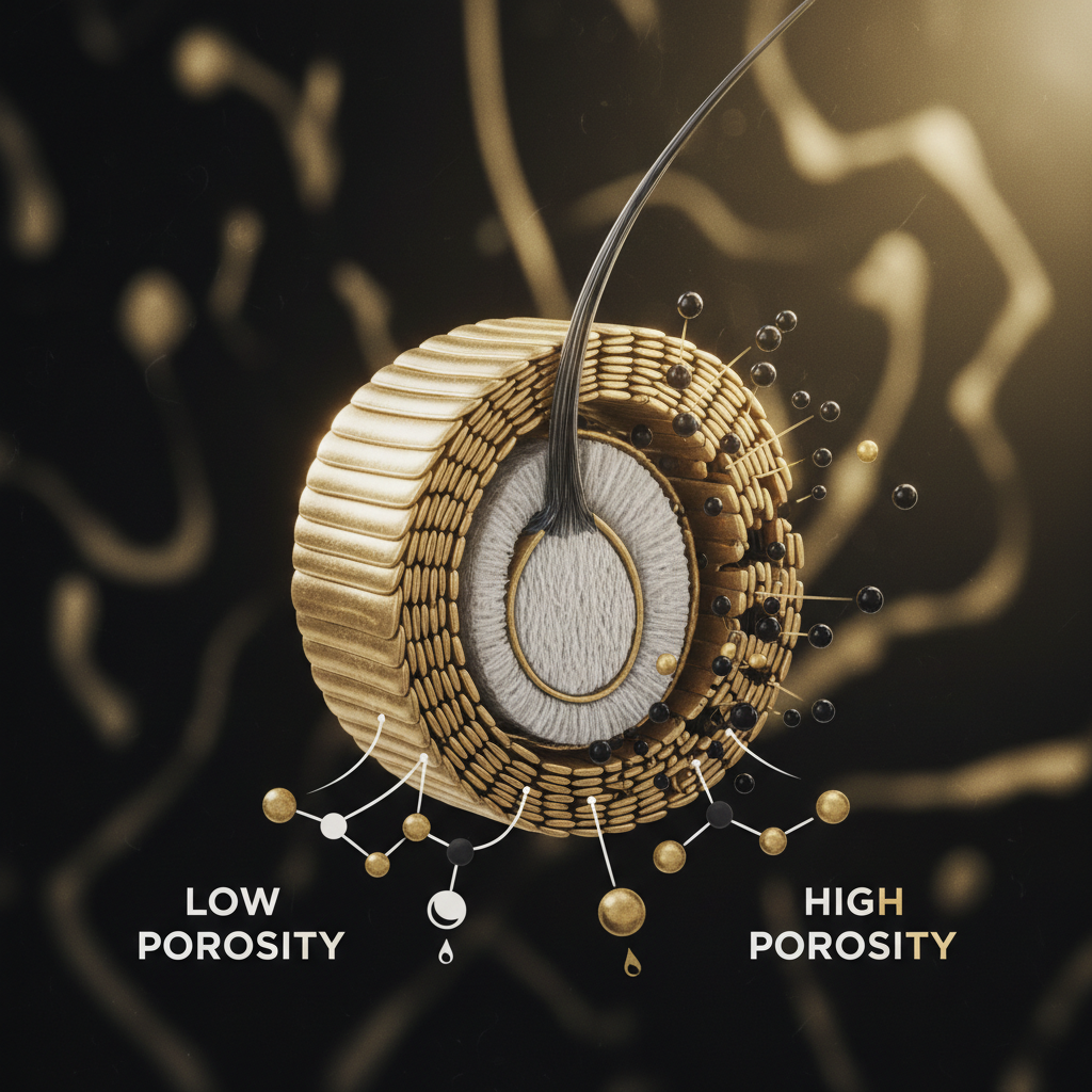 The biological mechanism behind hair porosity in the context of Hair Porosity Test