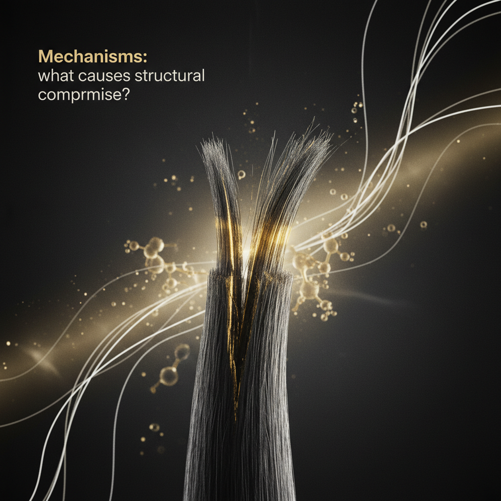 Mechanisms: what causes structural compromise? in the context of Hair Shaft Structural Damage