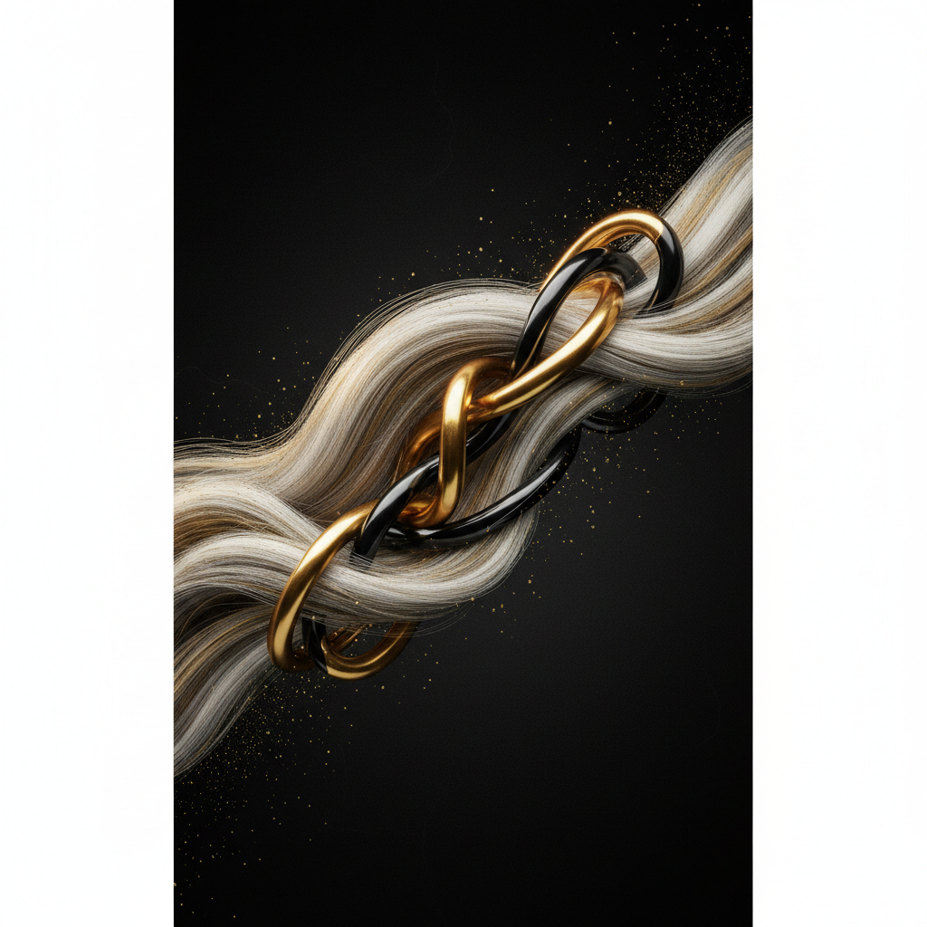 Microscopic structure of a human hair fibre showing how disulphide bonds affect hair strength and resilience