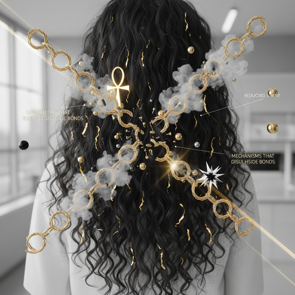 Mechanisms that break disulphide bonds in the context of How Disulphide Bonds Work in Hair
