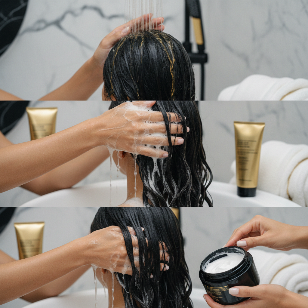 The step-by-step mechanism for proper washing in the context of How to Wash Hair Correctly