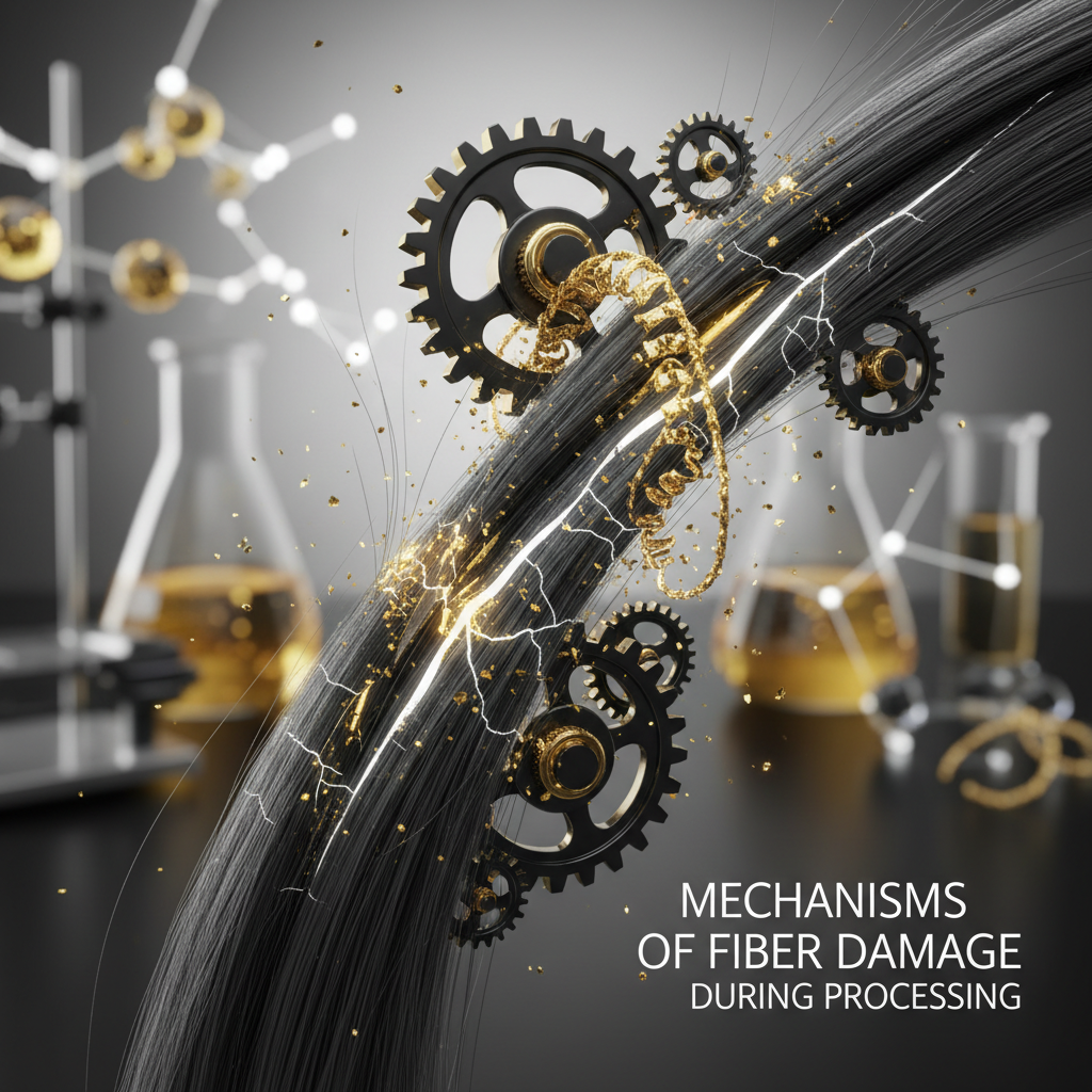 Mechanisms of fibre damage during processing in the context of Keratin Treatments and Fibre Elasticity