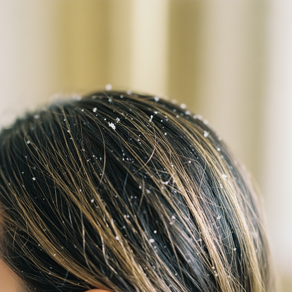 Signs of mineral deposits on hair and scalp in the context of Managing Hard Water Mineral Deposits