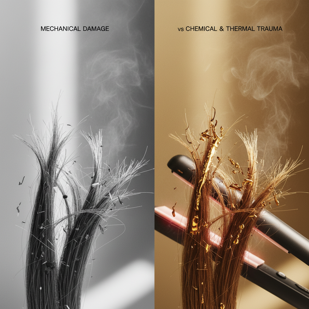 Pollution Types Cycle Mechanical Hair Damage Causes: Evidence and Protection