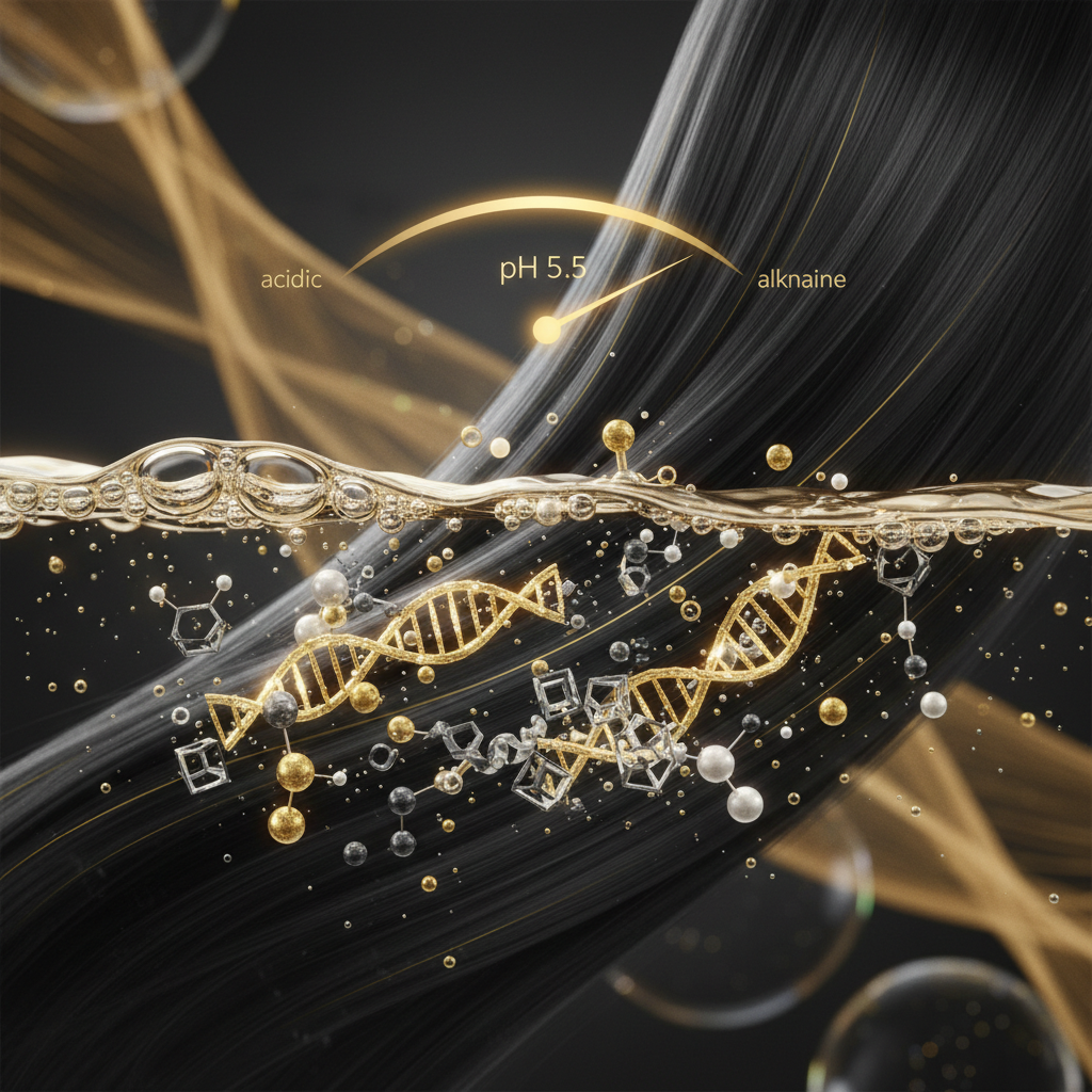 The biological and chemical mechanism in the context of pH Balanced Haircare