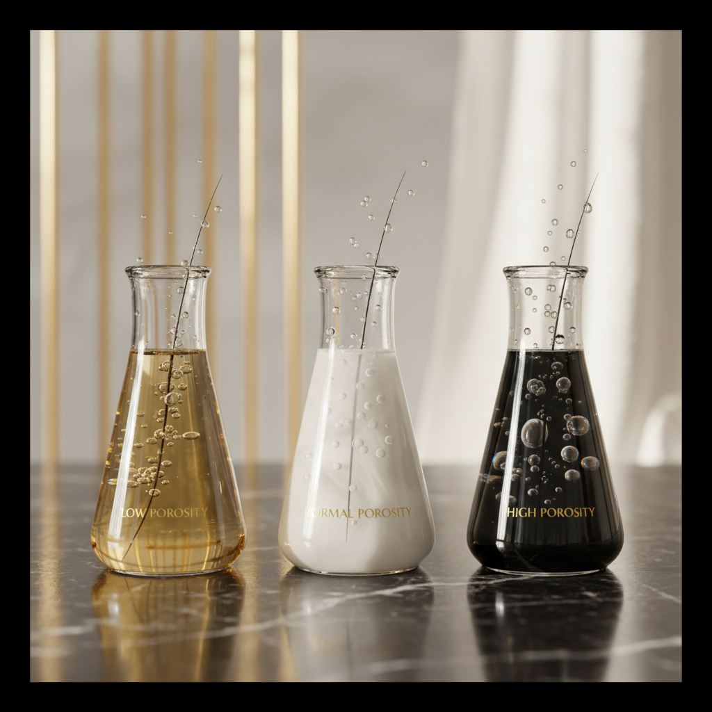 Comparative analysis of hair porosity grades in the context of Porosity and Moisture Retention