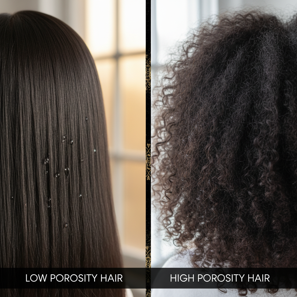 Common signs of low versus high porosity hair in the context of Porosity and Hair Care