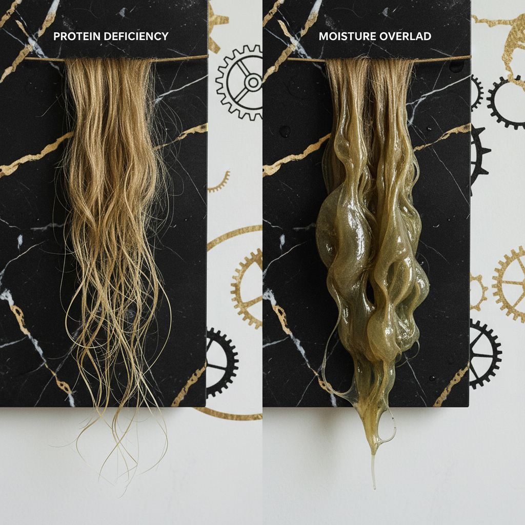 The mechanical signs: protein deficiency vs moisture overload in the context of Protein and Moisture Balance in Damaged Hair