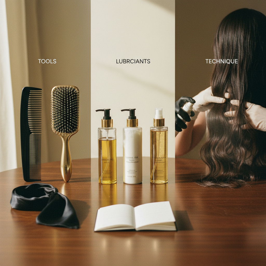 Tools, lubricants, and technique: a comparative overview in the context of Safe Detangling Methods