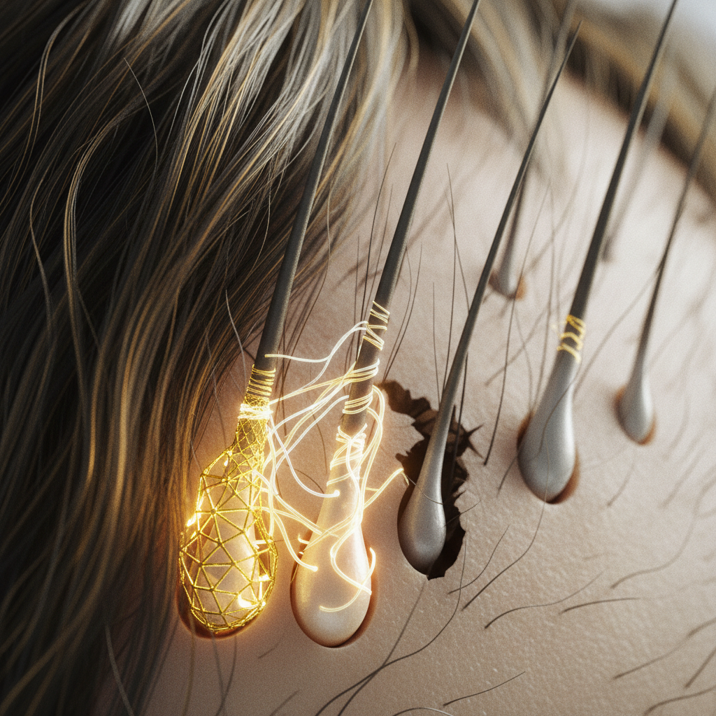 The biological mechanism linking barrier integrity to density in the context of Scalp Barrier Function and Hair Density