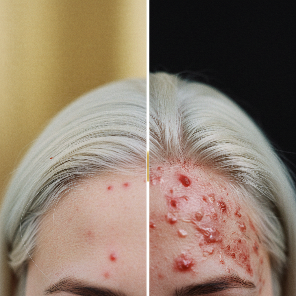 Signs of normal irritation versus serious injury in the context of Scalp Care After Bleaching