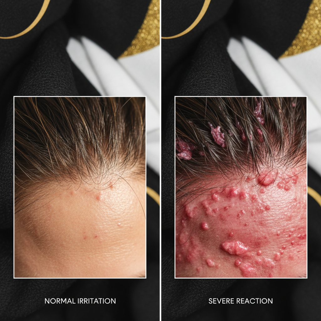 Recognising the signs: normal irritation versus severe reactions in the context of Scalp Care After Chemical Services