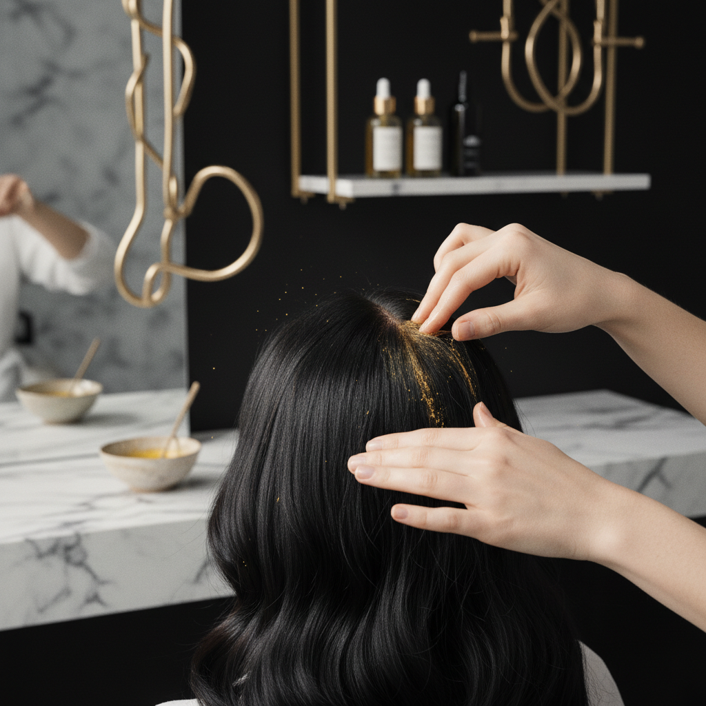 Dermatologist examining a patient's red, irritated hairline to recommend targeted Scalp Inflammation Treatments