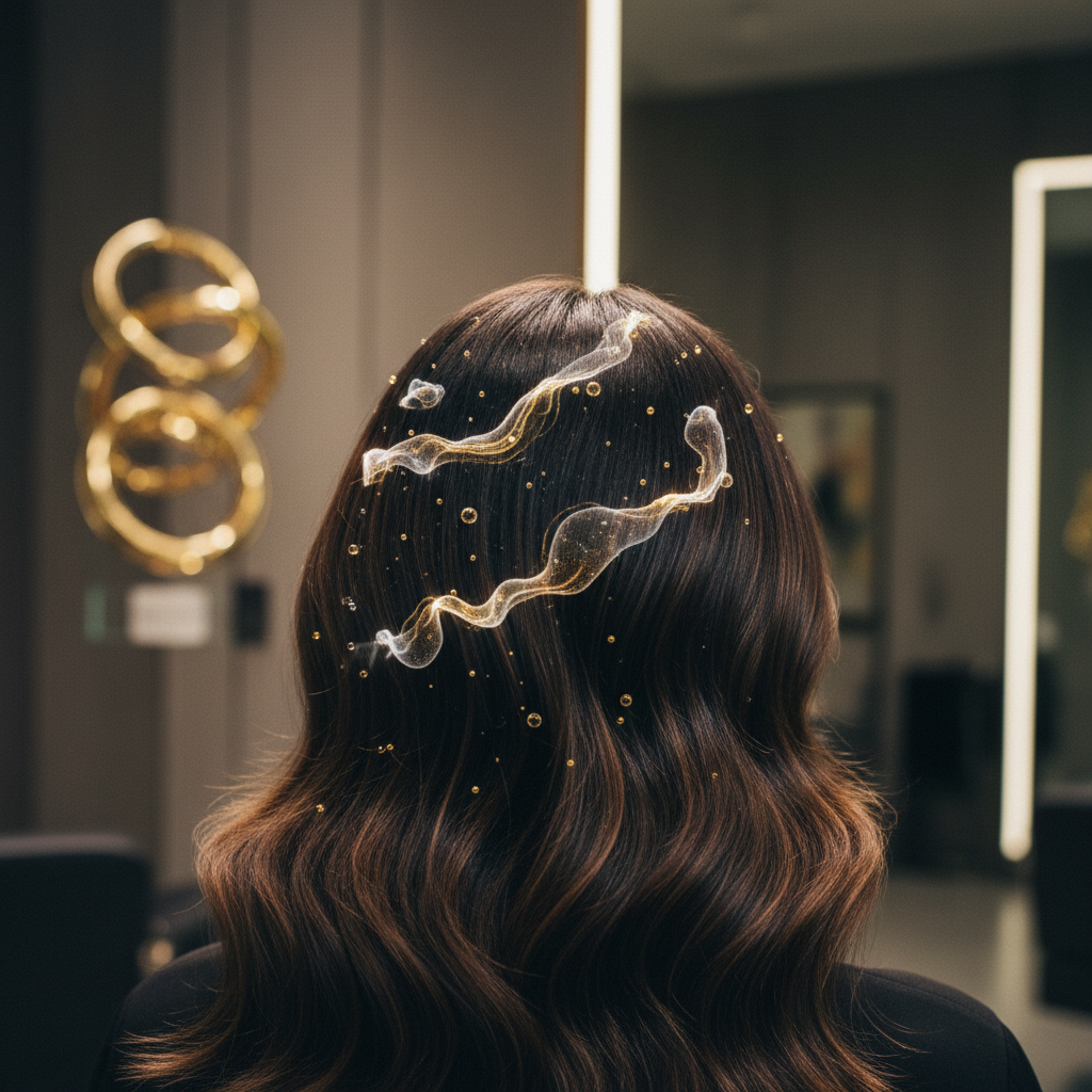 Close up view of clean hair fibres and scalp surface illustrating Scalp Microbiome and Sebum Regulation.