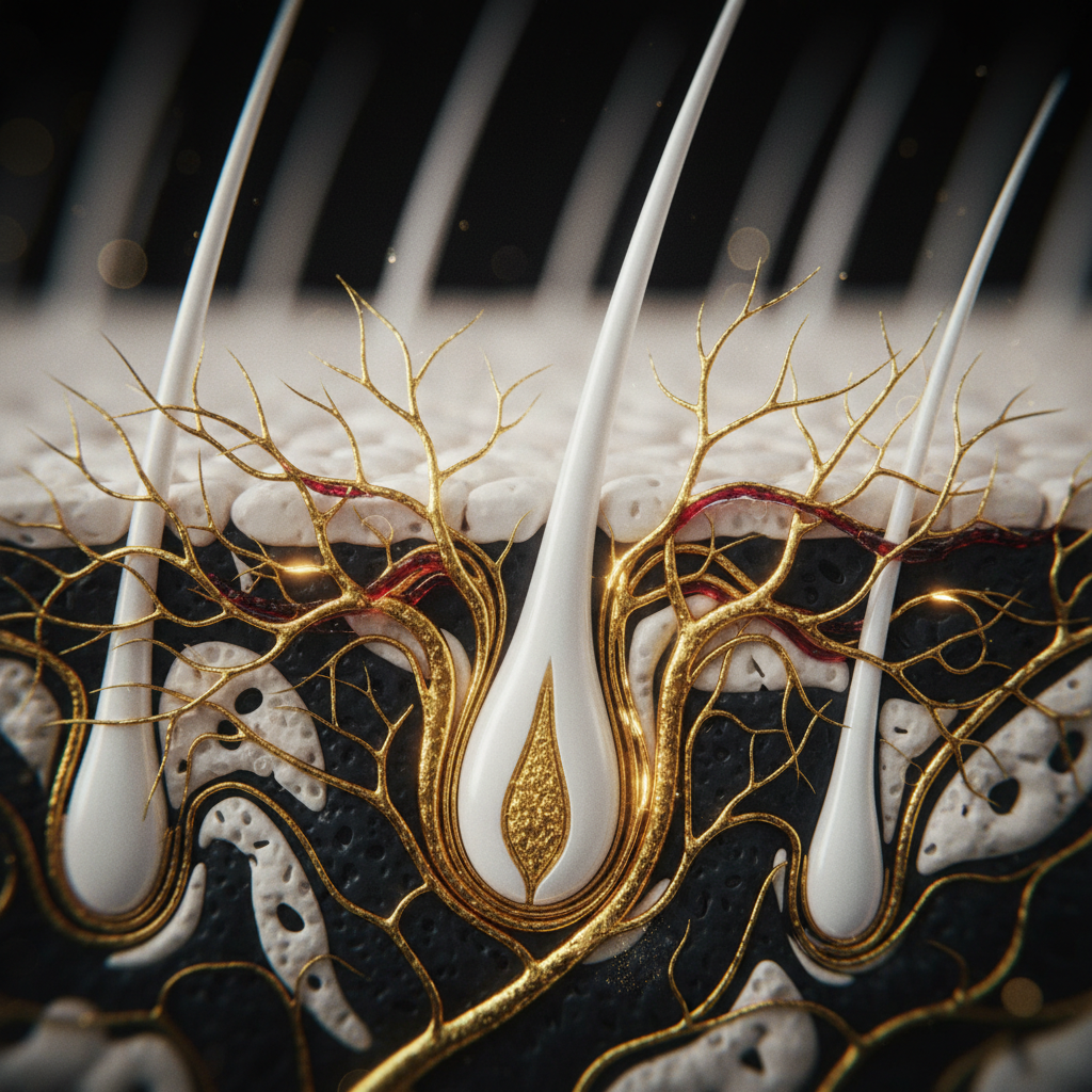 The biological mechanism: how blood vessels feed the follicle in the context of Scalp Microcirculation and Hair Density