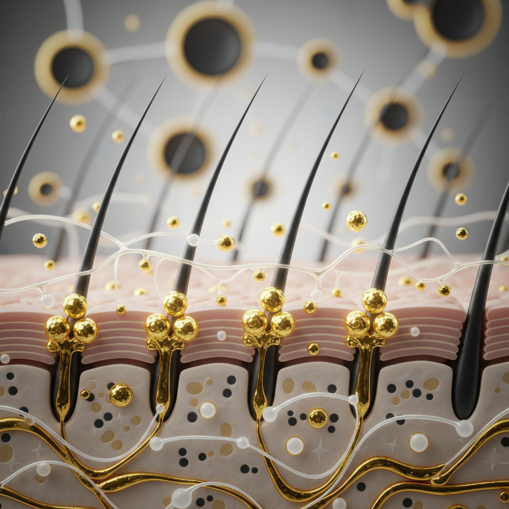 The biological mechanism of lipid secretion in the context of Scalp Sebum Production