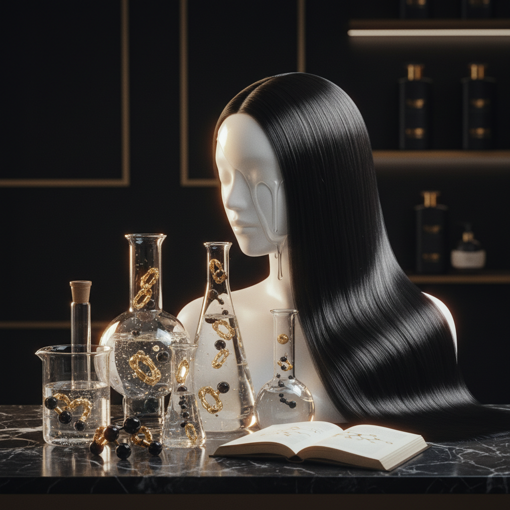 Hair serum containing silicones in haircare formulations being applied to damp hair strands