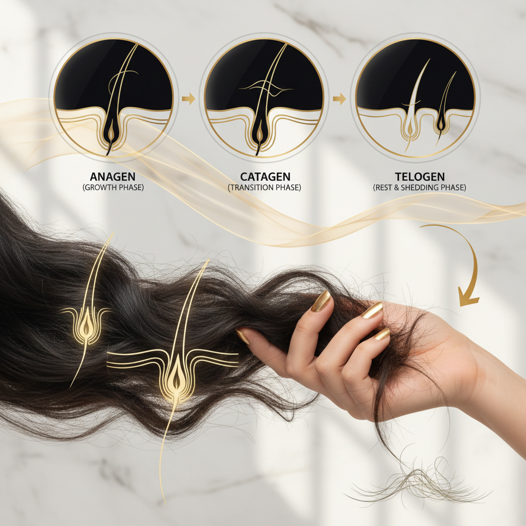 Mechanisms and clinical phases of hair shedding in the context of Telogen Effluvium Hair Shedding