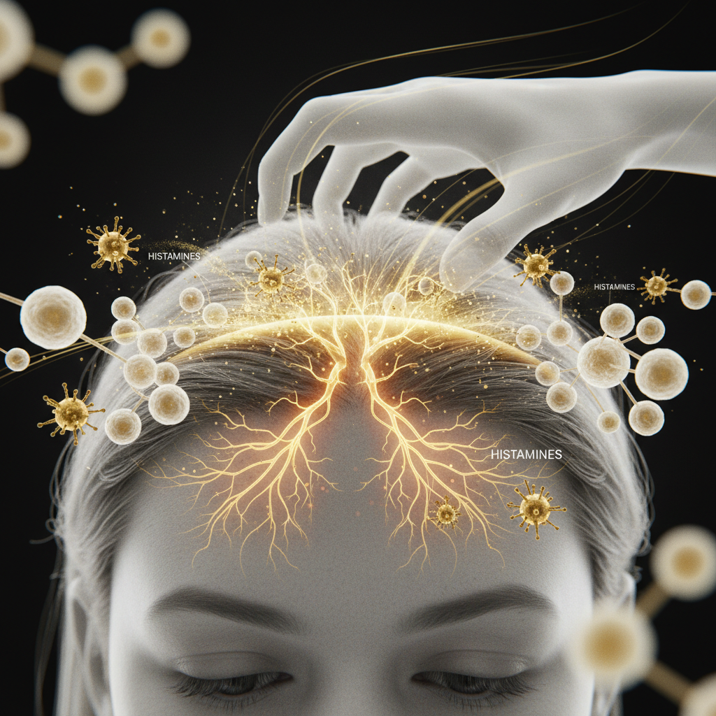 Biological mechanisms behind the itch-scratch cycle in the context of Treating Dry Itchy Scalp