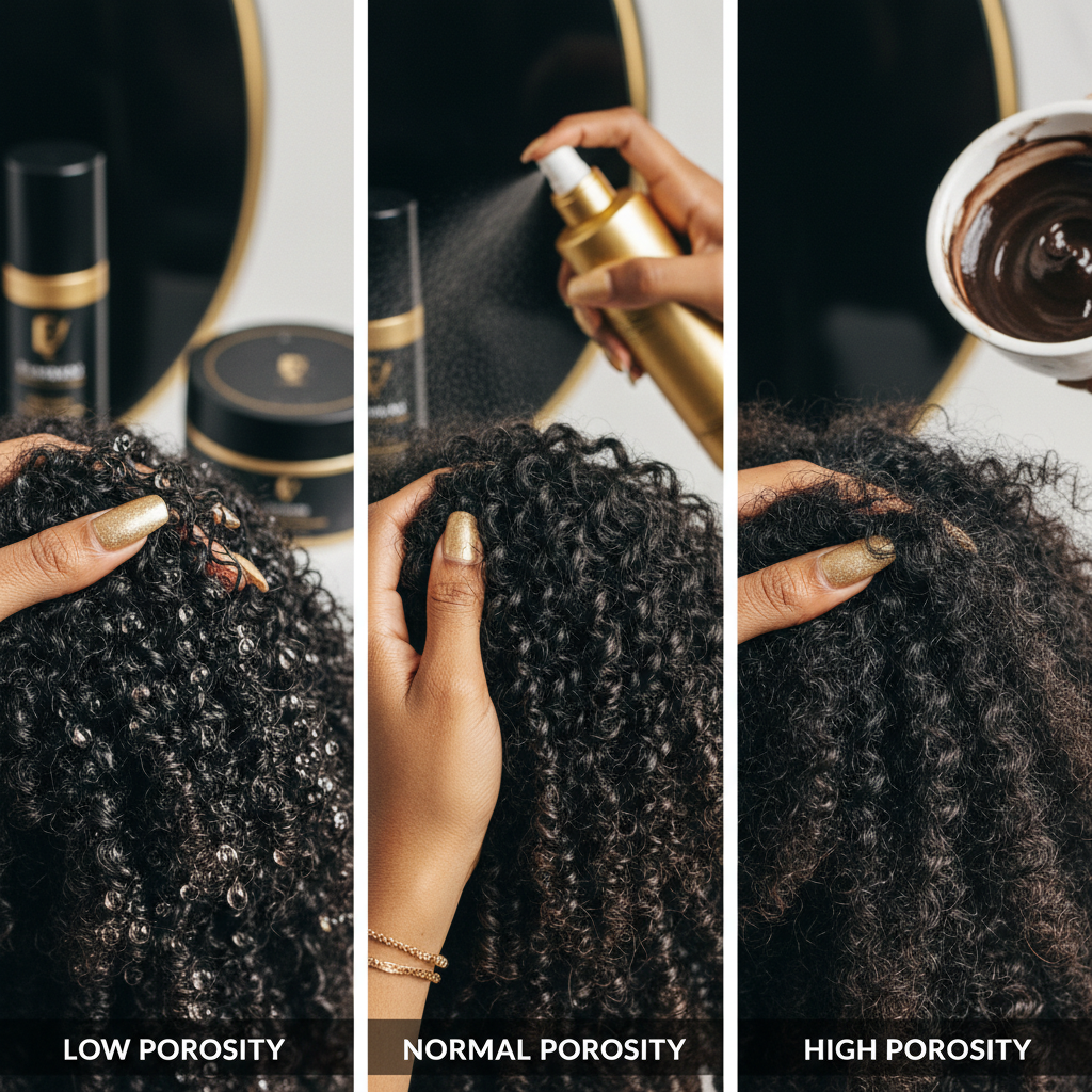 Signs and characteristics of each porosity level in the context of Understanding Afro Hair Porosity